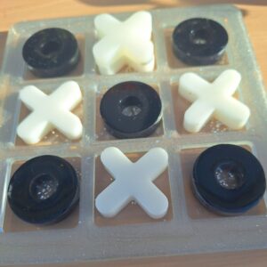 Jeu du morpion en résine époxy