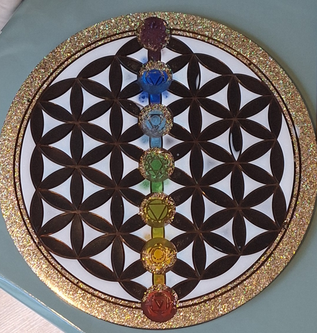 Fleur de vie en résine époxy